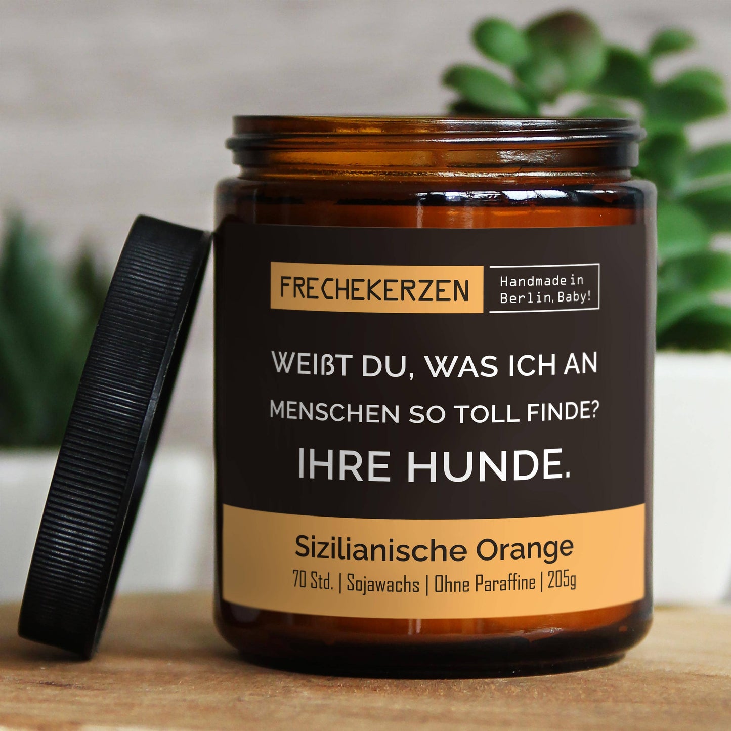 Freche Kerze | Weisst du, was ich… | Duftkerze Black Edition