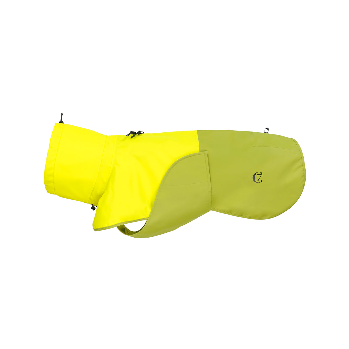Hunderegenmantel Aktiv Neon Green/Light Olive