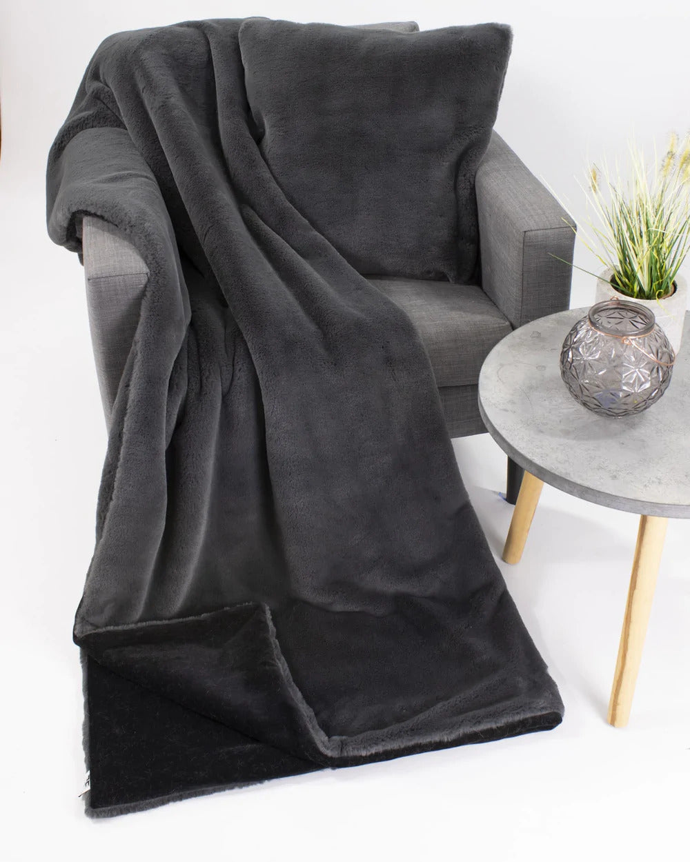 Kuscheldecke Premium Ash