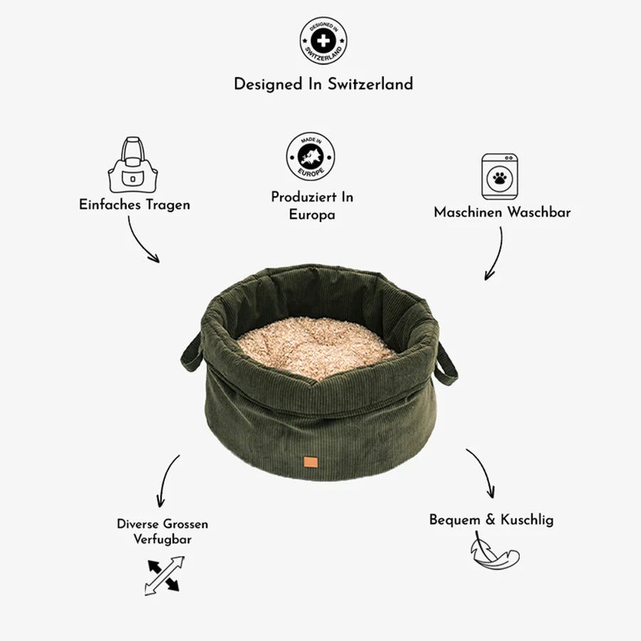 Hundebett Louis Cord – Khaki