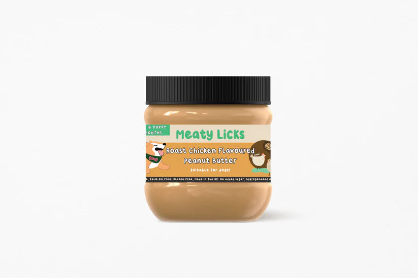 Meaty Licks mit gebratenem Truthahngeschmack - Erdnussbutter für Hunde