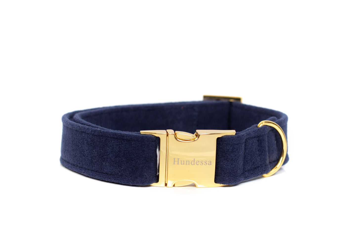 Halsband Nachtblau (Filzvelour)