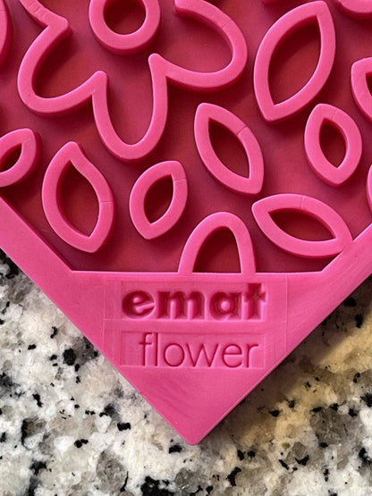 Lick mat 'Flower Power' - lick mat with suction cups