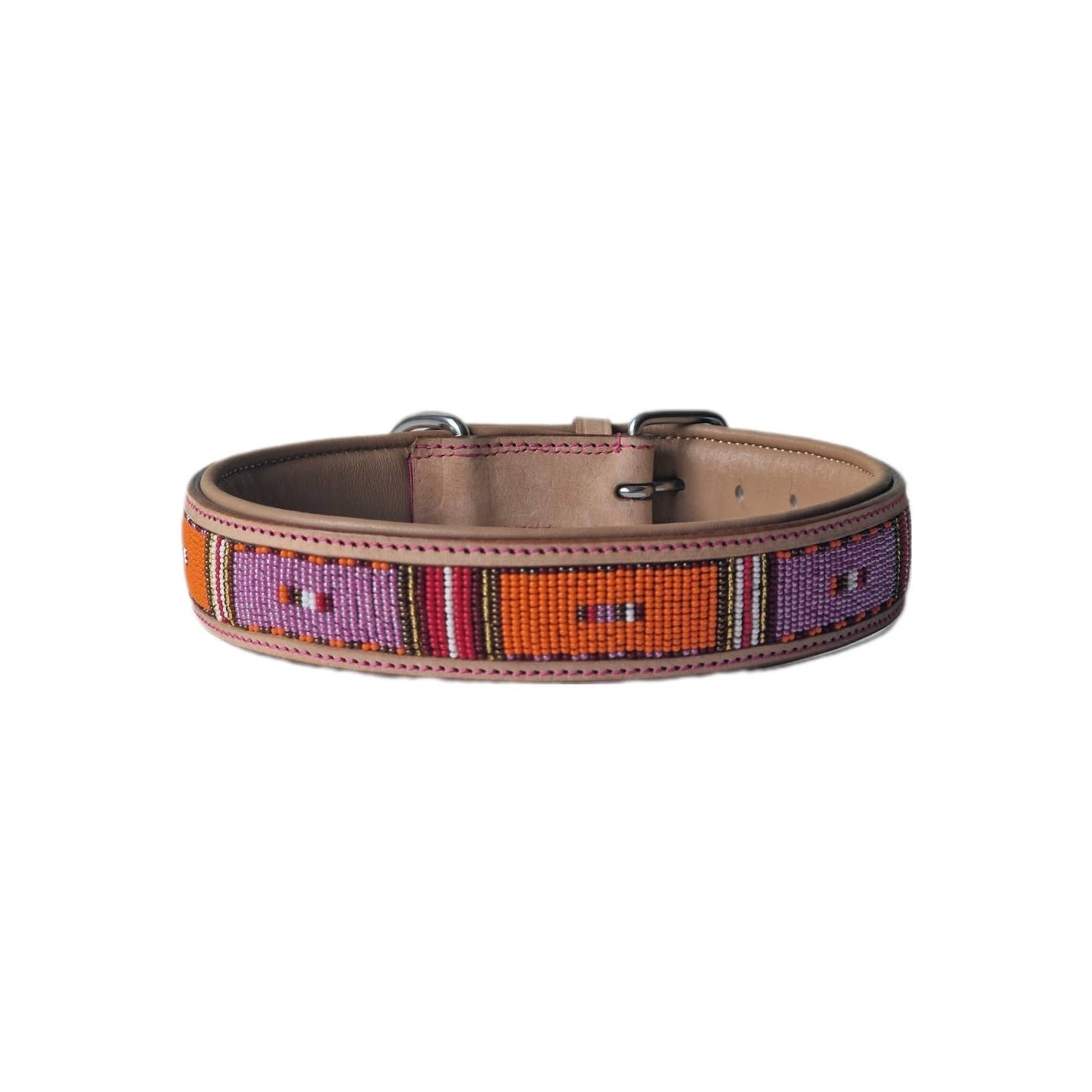 Lederhalsband Pink Massai