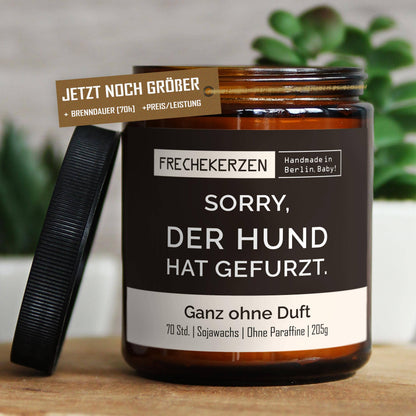 Freche Kerze | Sorry, der hund hat…| Duftkerze Limited Christmas Edition