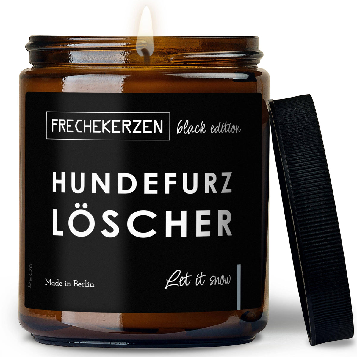 Freche Kerze | Hundefurzlöscher | Duftkerze Black Edition