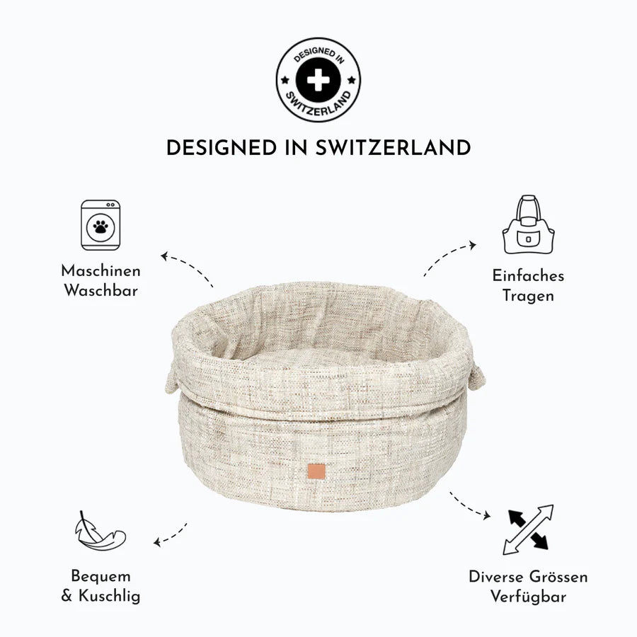 Hundebett Louis Chenille – Creme