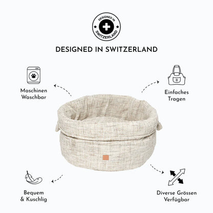 Hundebett Louis Chenille – Creme
