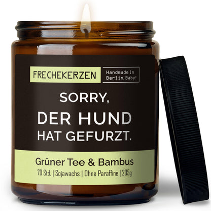 Freche Kerze | Sorry, der hund hat…| Duftkerze Limited Christmas Edition