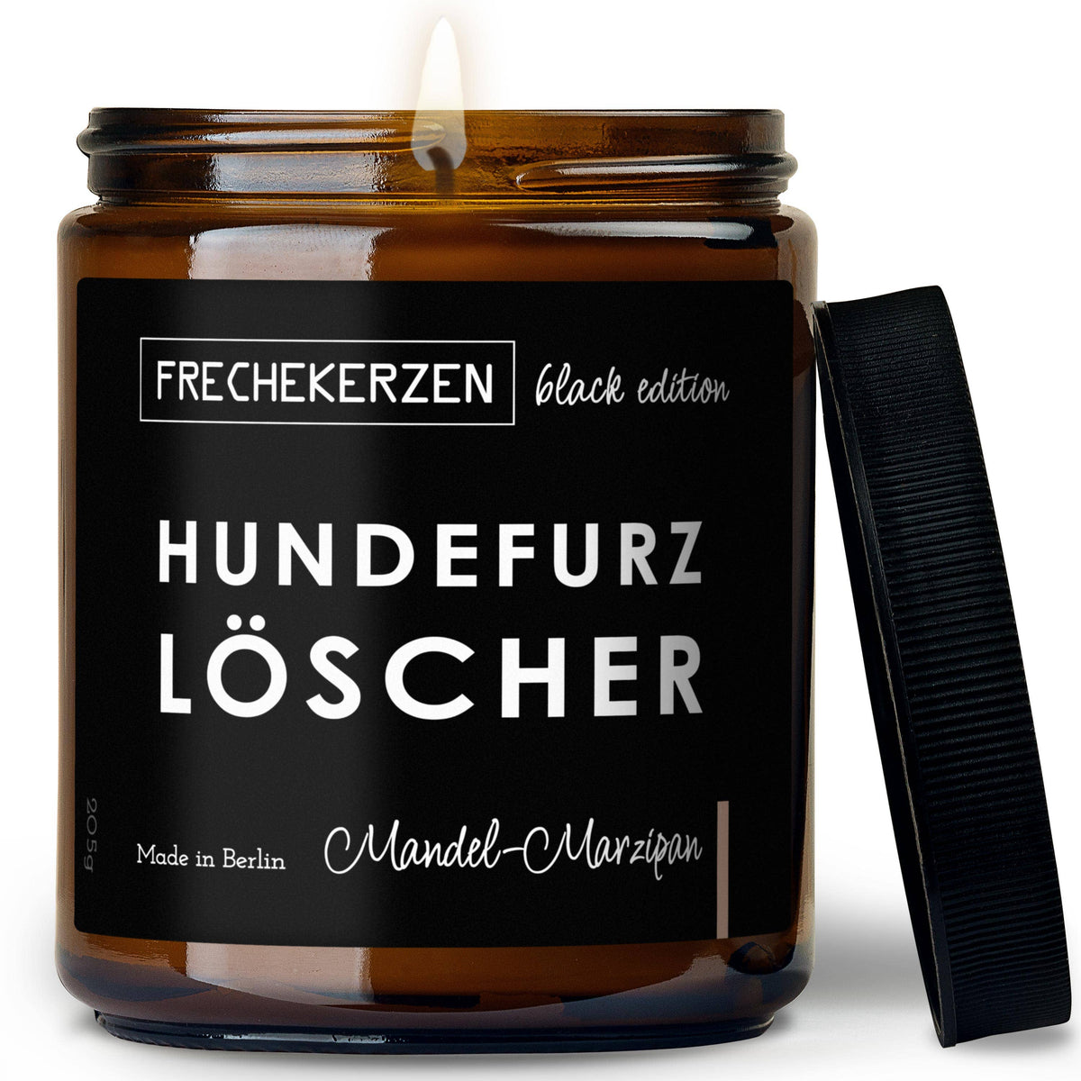 Freche Kerze | Hundefurzlöscher | Duftkerze Black Edition