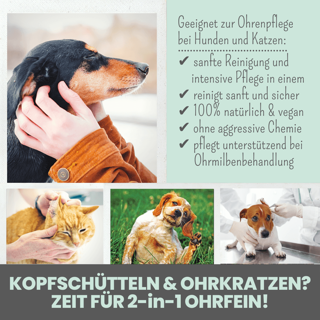 2-in-1 Ear Cleaning & Care for Dogs & Cats