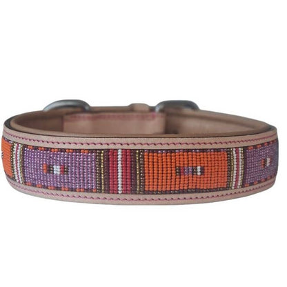 Lederhalsband Pink Massai
