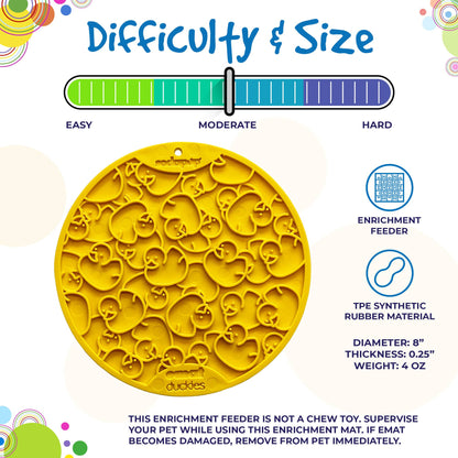 Leckmatte mit Saugnäpfen in Entchenoptik