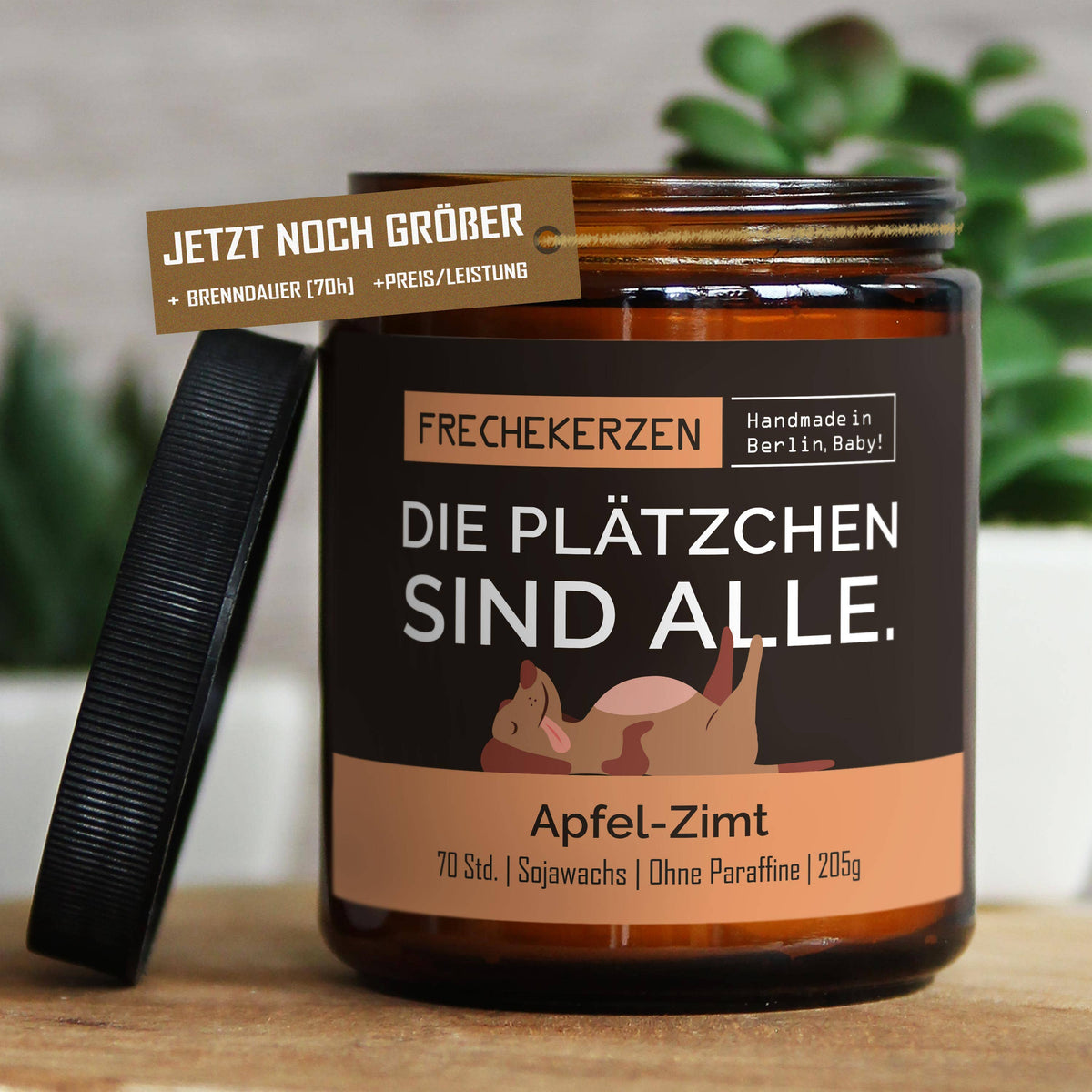 Freche Kerze | Die plätzchen sind alle.| Geschenk Soja
