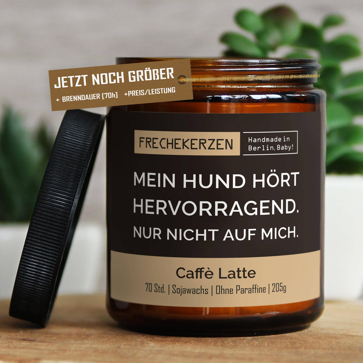 Geschenkkerze | mein hund hört hervorragend. nur nicht auf m