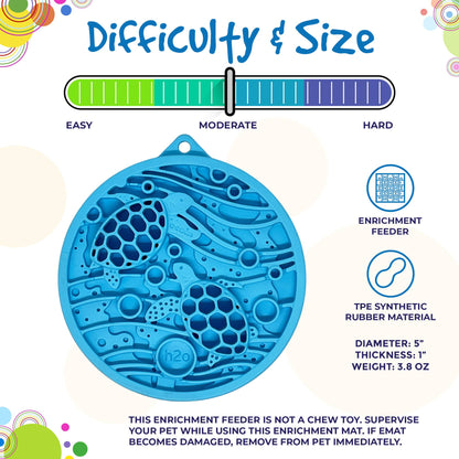 Leckmatte mit Saugnäpfen - Schildkröten