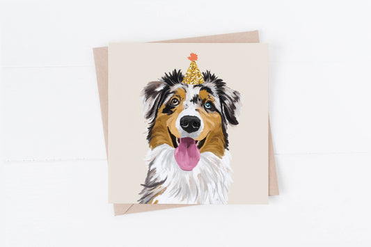Australian Shepherd Dog Greeting Card