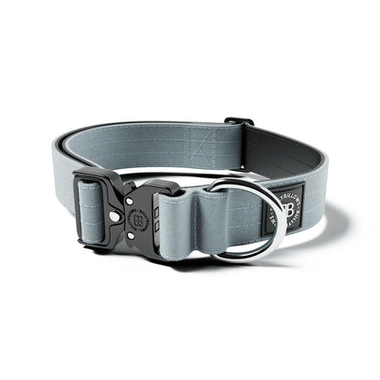 Combat® Halsband mit Griff 4cm - Metallgrau
