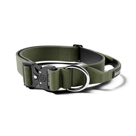 Combat® Halsband mit Griff 4cm - Kaki