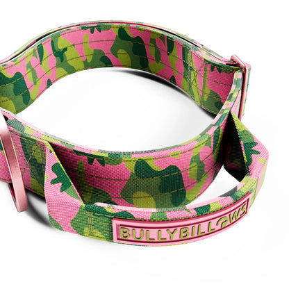 Lighter Combat® Halsband mit Griff - Pink Camouflage