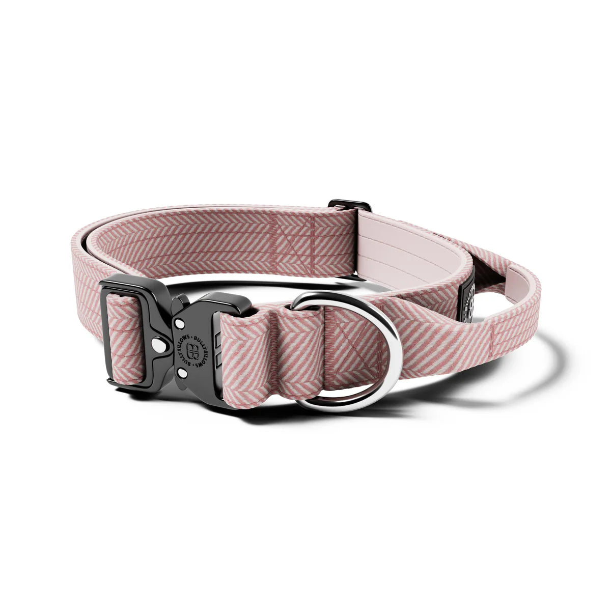 Combat® Halsband mit Griff 4cm - Zartrosa Herringbone