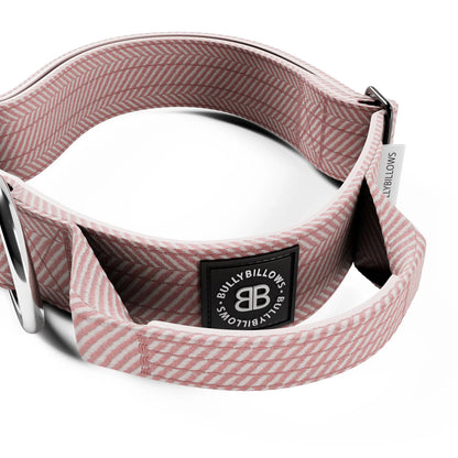 Combat® Halsband mit Griff 4cm - Zartrosa Herringbone