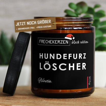 Freche Kerze | Hundefurzlöscher | Duftkerze Black Edition