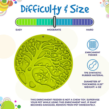 Lick mat 'Tree of Life' - lick mat with suction cups