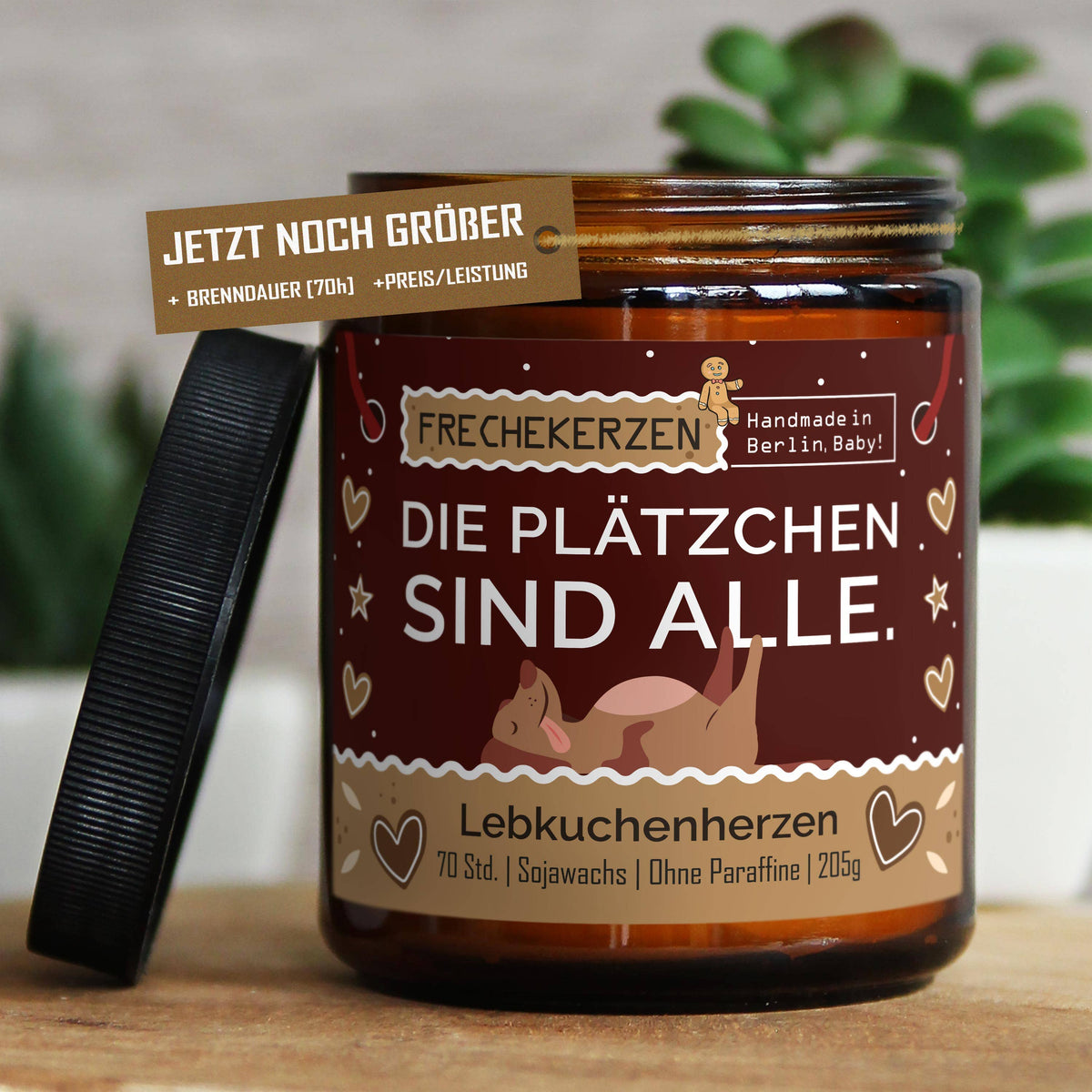 Freche Kerze | Die plätzchen sind alle.| Geschenk Soja