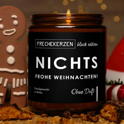 Geschenkkerze: Nichts frohe weihnachten!