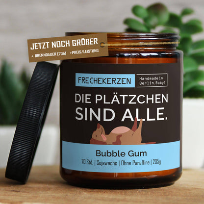 Freche Kerze | Die plätzchen sind alle.| Geschenk Soja