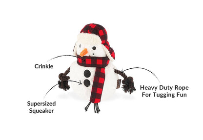 Hundespielzeug "Home for the Holidays" – Schneemann