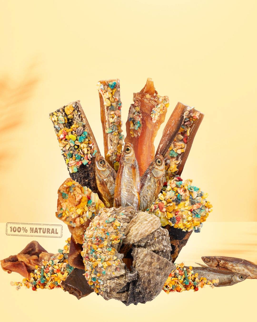 Candy Crush Tüte - Trockenfleisch und Fisch mit Dogfetti