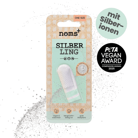 Silberling: Antibakterieller Zahnpflege-Fingerling für Hunde