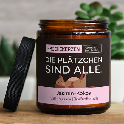 Freche Kerze | Die plätzchen sind alle.| Geschenk Soja