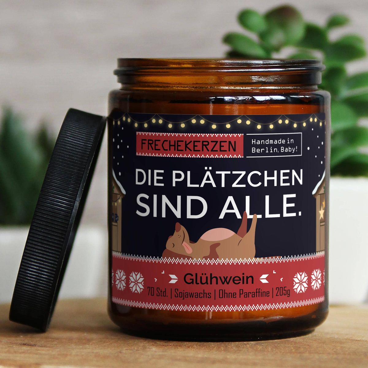 Freche Kerze | Die plätzchen sind alle.| Geschenk Soja