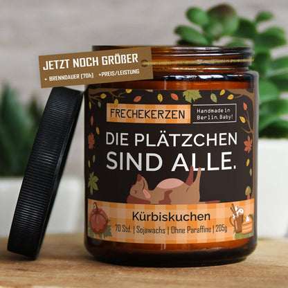 Freche Kerze | Die plätzchen sind alle.| Geschenk Soja