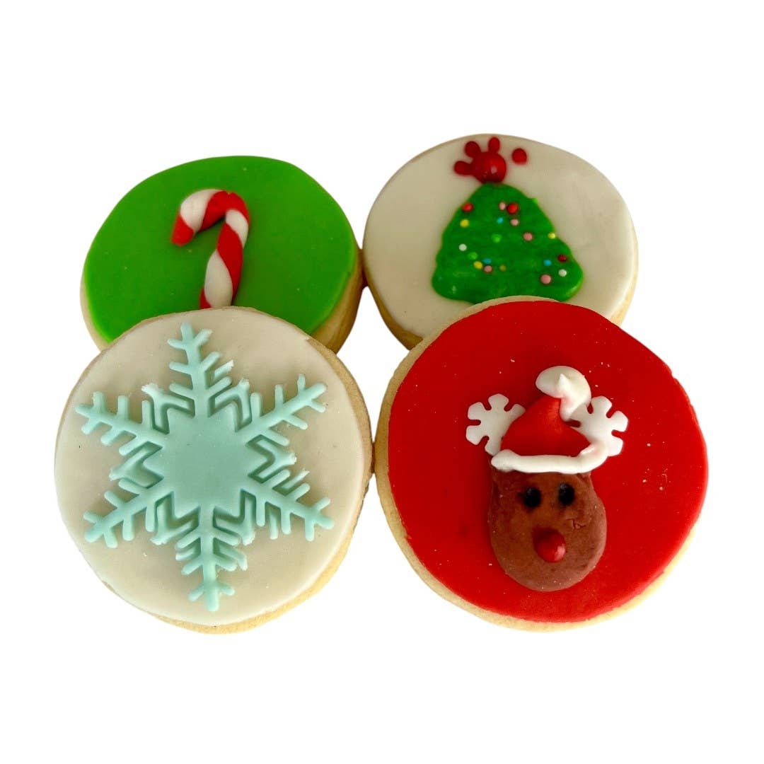 Weihnachts-Geschenkbox für Hunde mit 4 verschiedenen Keksen - Dolci Impronte