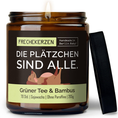 Freche Kerze | Die plätzchen sind alle.| Geschenk Soja