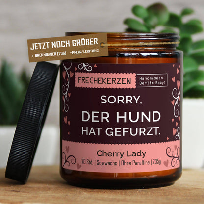 Freche Kerze | Sorry, der hund hat…| Duftkerze Limited Christmas Edition