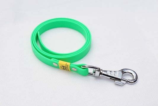 Biothane tracking leash neon green with loop
