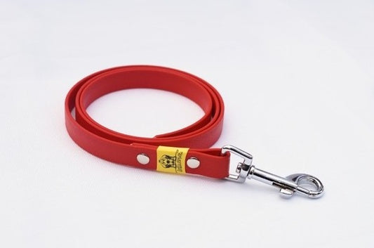 Biothane tracking leash with loop red