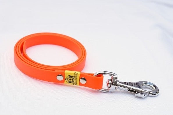 Biothane loopless tracking leash neon orange