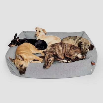 Dog bed Sleepy Deluxe Tweed Grey