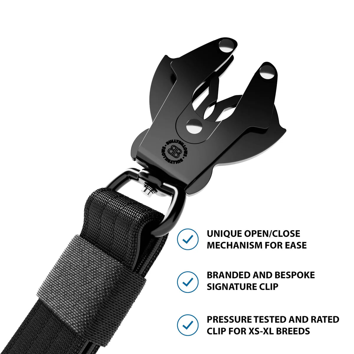 Verstellbare Combat® Kurzführerleine - Schwarz