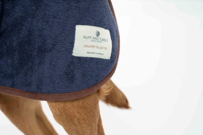 Dog Bathrobe Country French Navy