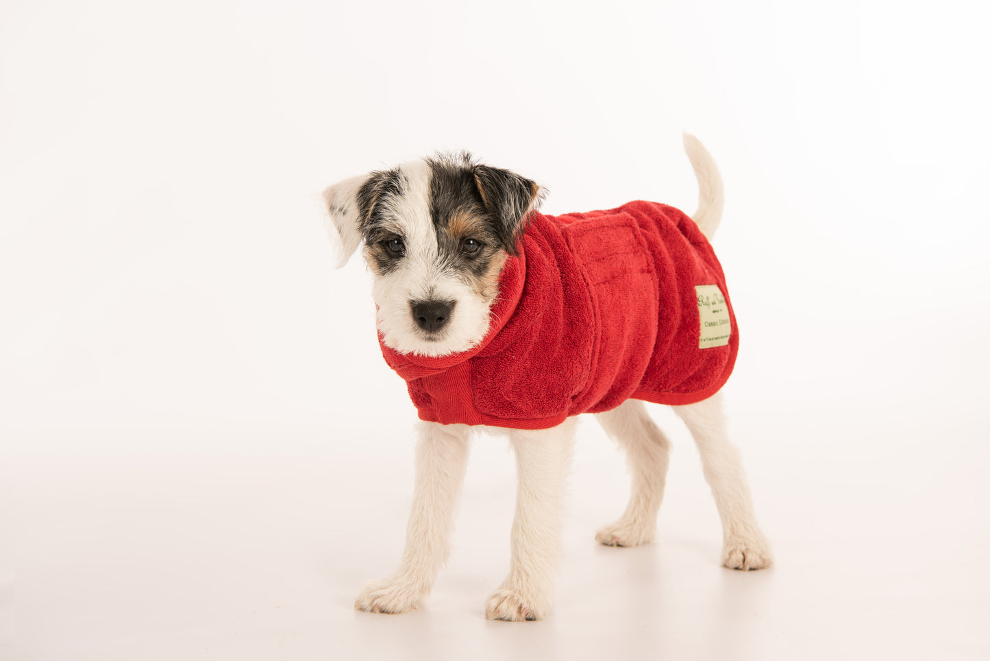 Dog Bathrobe Brick Red