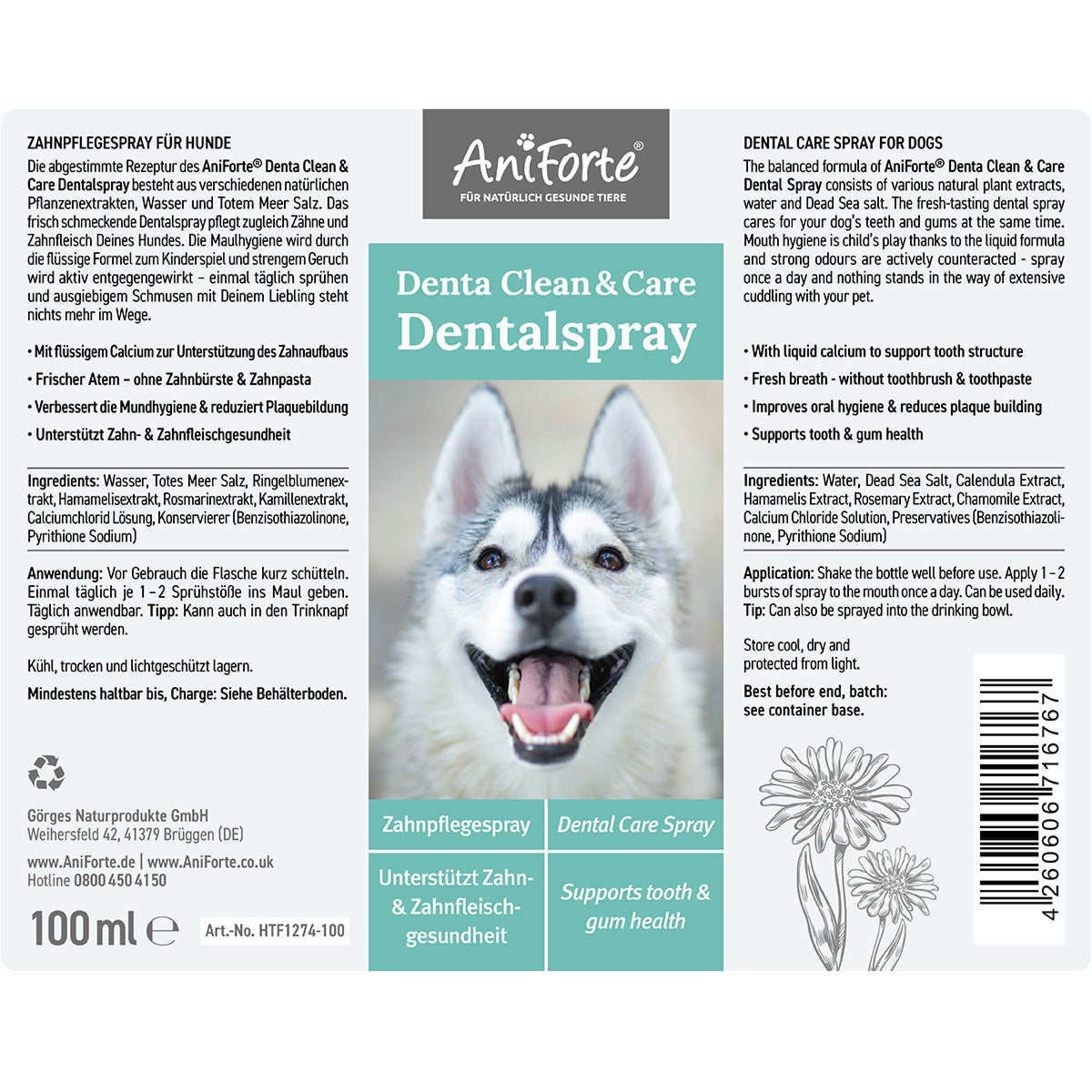Dentalspray für Hunde - Denta Clean & Care