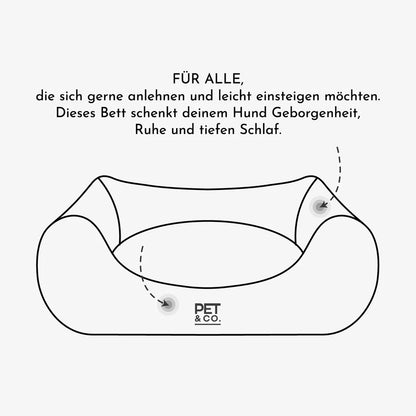 Luxus-Hundebett Kingston Contrast – Grau