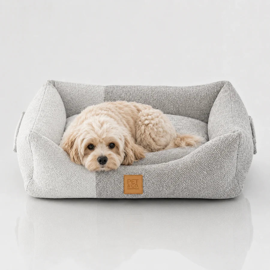 Luxus-Hundebett Kingston Contrast – Grau